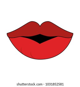 Sexy lips cartoon