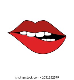 Sexy lips cartoon