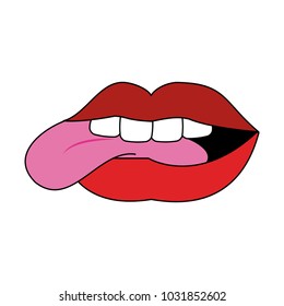 Sexy lips cartoon