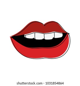 Sexy lips cartoon