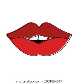 Sexy lips cartoon