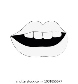 Sexy lips cartoon