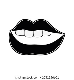 Sexy lips cartoon