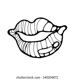 sexy lips cartoon