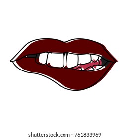 Sexy lips cartoon