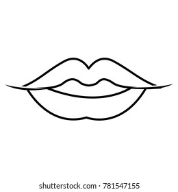 Sexy lips cartoon