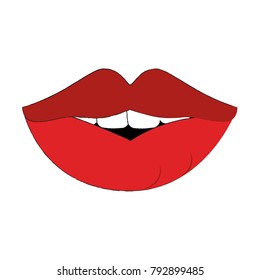 Sexy lips cartoon