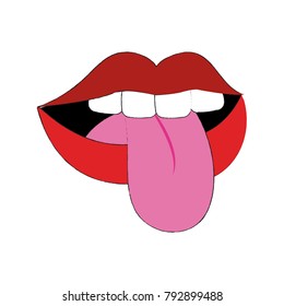 Sexy lips cartoon