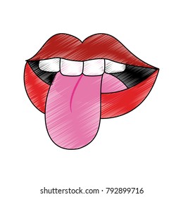 Sexy lips cartoon