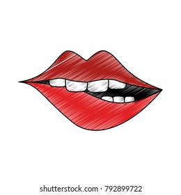 Sexy lips cartoon