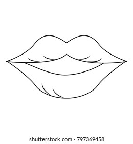 Sexy lips cartoon