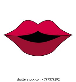 Sexy lips cartoon