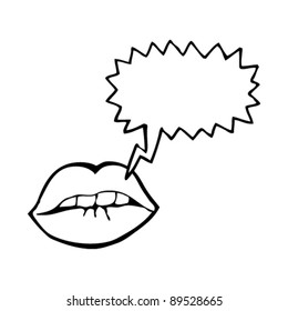 caricatura de labios sexys