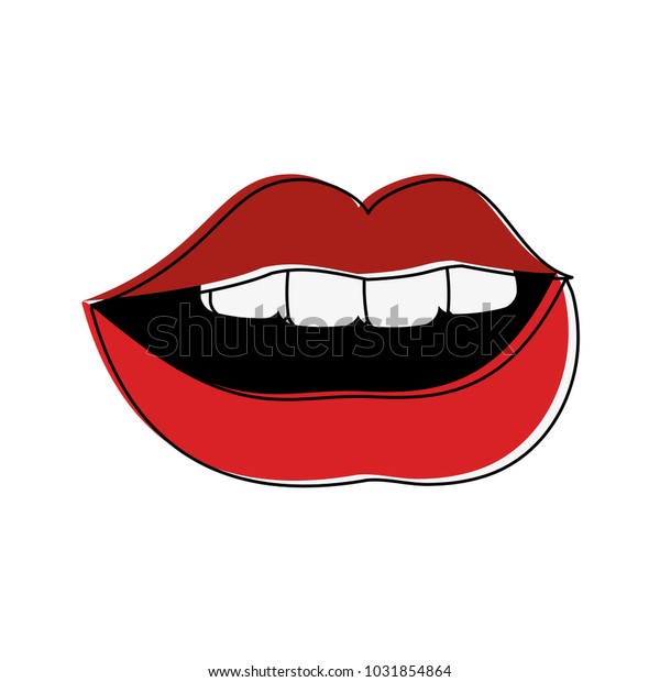 Sexy Lips Cartoon Stock Vector (Royalty Free) 1031854864 Shutterstock