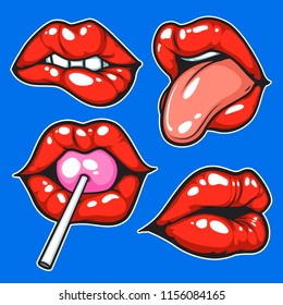 sexy lips graphic set for design element.