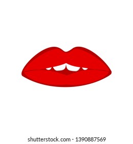Sexy lips icon. Vector Illustration