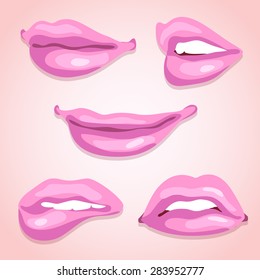 Sexy Lips Illustration Set
