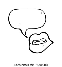labios sexys con burbuja de habla