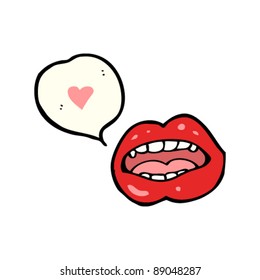 sexy lips talking cartoon