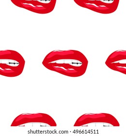 Sexy lips. Vector flat illustration. Seamless pattern with sexy lips.Open mouth. Sweet kiss.Sweet kiss.Emotions.White teeth. Love.Passion. Healthy white teeth, fresh breath.
Very beautiful lips

  