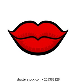 Sexy lips vector icon