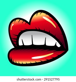 Sexy Lips Vector Icon