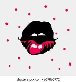 Sexy  lips. Vector illustration