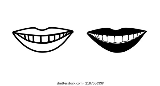 Sexy lips vector illustration. Creative icon isolated 