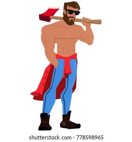 sexy lumberjack cartoon