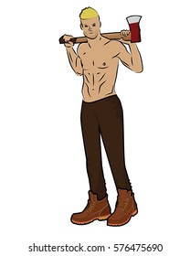 Sexy man. Lumberjack.