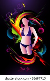 sexy models vector illustration