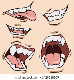 
sexy mouth collection vector set