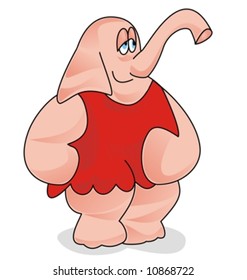 A sexy pink elephant (Vector)