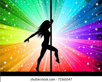 Sexy pole dancer