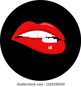 Sexy red lips