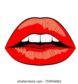 Sexy red lips