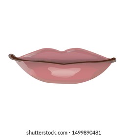 Sexy red lips soft lips