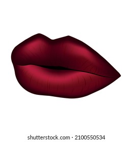 Sexy red ombre - gradient lips. Vector illustration. EPS10.