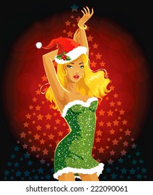 Sexy Santa Helper Stock Vector (Royalty Free) 222090061