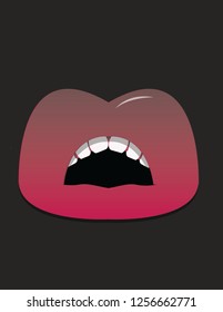 Sexy shiny lips vectorimage 
