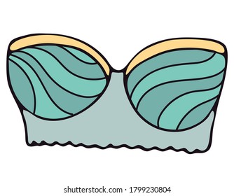 sexy underwear for women, vector elements in doodle style