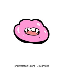 caricatura de los labios de vampiros sexy