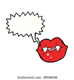 caricatura de los labios de vampiros sexy