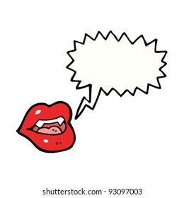 sexy vampire lips cartoon