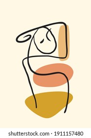 I am so sexy vector abstract line art