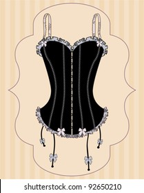 Sexy Vintage Corset With Ribbon