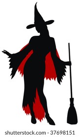 Sexy witch silhouette