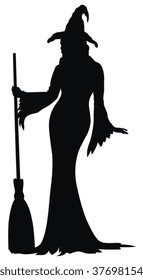 Sexy witch silhouette