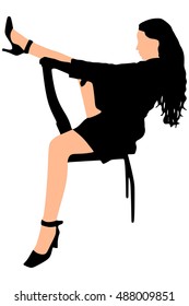 sexy woman on the chair