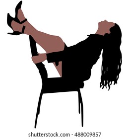 sexy woman on the chair